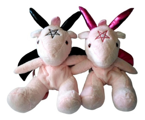Peluche Mochila Baphy (baphomet Kawaii) Version Rosa