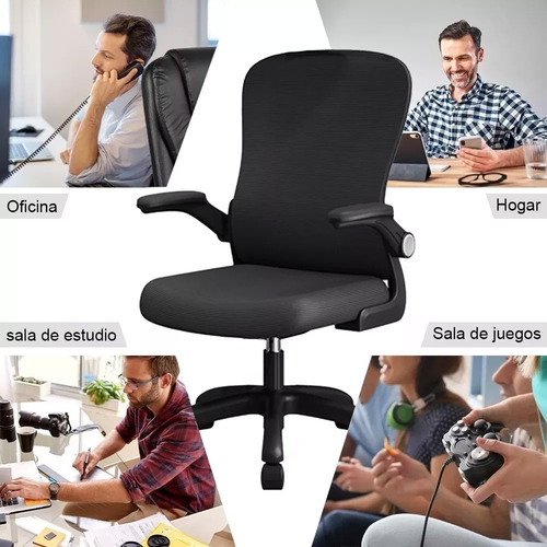Silla Ejecutiva Ergonométrica Con Respaldo Regulable Negro Algodón