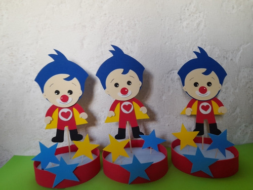 Imagen 2 de 5 de Centro De Mesa Payaso Plim Plim Circo Payasos Adorno Torta