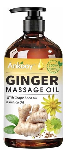 Aceite Para Masaje De Ginger 100% Natural De 2 Onzas (60 Ml)