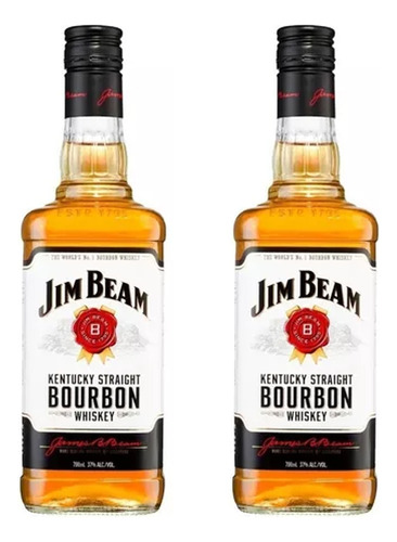 Whisky Jim Beam White Bourbon X750cc X2 Unidades