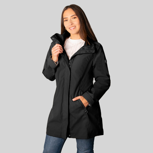 Chamarra Mujer Con Capucha Gabardina Softshell Greenlander