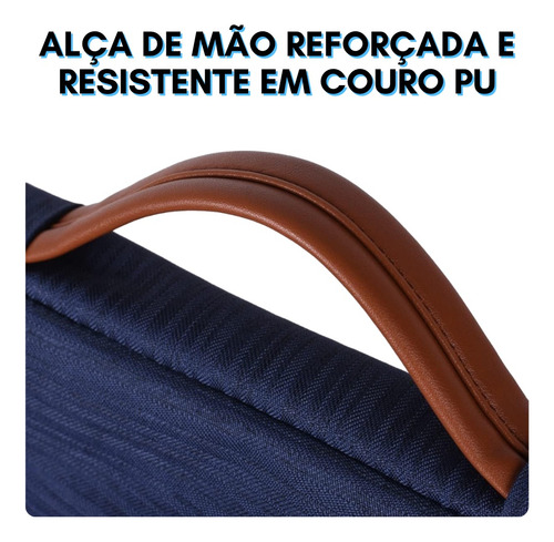 Capa Notebook 13.3 Polegadas Anti Impacto Sleeve Macbook Pro Air M1 M2 M3 Case Para Laptop Samsung Galaxy Book Lenovo Hp Acer 13 14 Pasta Maleta Impermeável Lebag Cor Preta