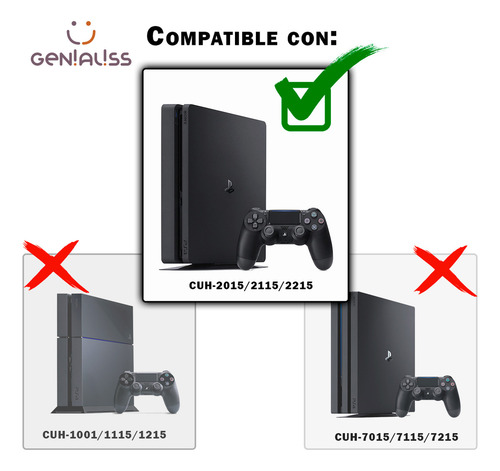 Base Soporte De Pared Para Ps4 Playstation 4 Slim Pro Y Fat Color SLIM - Negro
