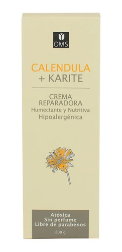 Oms Crema Reparadora Con Caléndula Karité - 200 ml