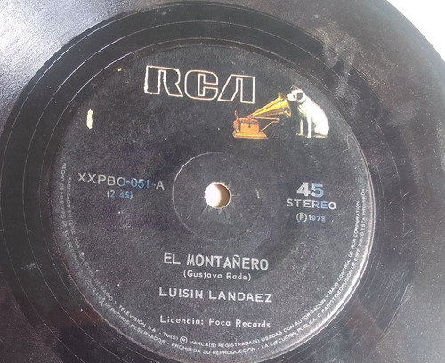 Vinilo Single Luisin Landaez El Montañero-miedo