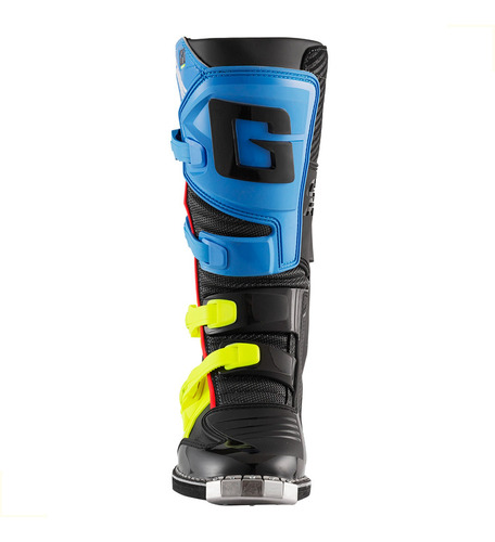 Botas Motocross Enduro Niños Gxj Negra/azul/amarillo Fluo