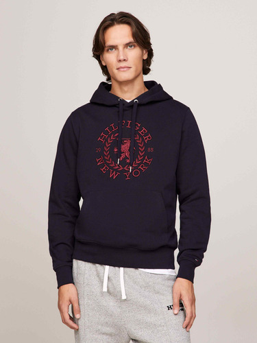 Sudadera Azul De Felpa Con Capucha Tommy Hilfiger Hombre