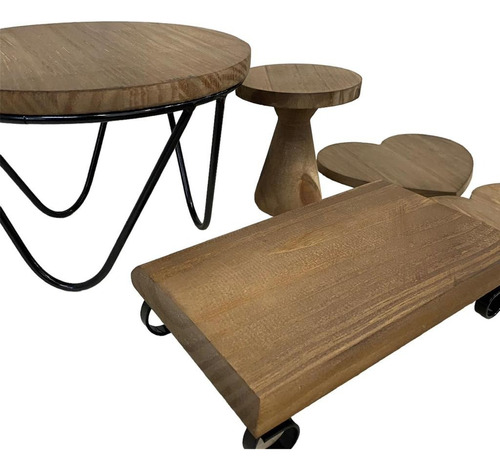 Kit Pinus Suporte Doces E Bolo - 5 Peças