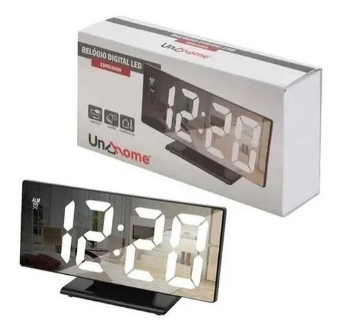 Relogio De Mesa Led Digital Espelhado Unyhome Rd190701