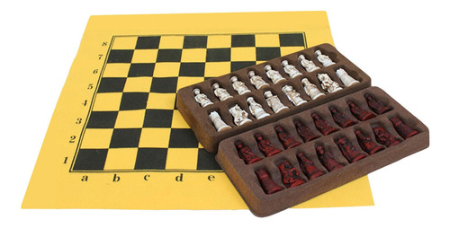 Juego De Ajedrez Tablero De Ajedrez Plegable Juego Familiar