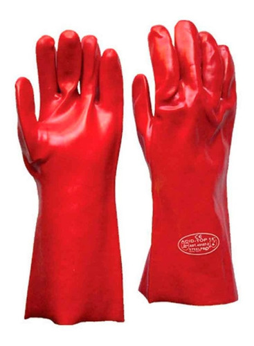 Guantes Pvc Rojo - 40 Cm Toysa - Apto Industrias -