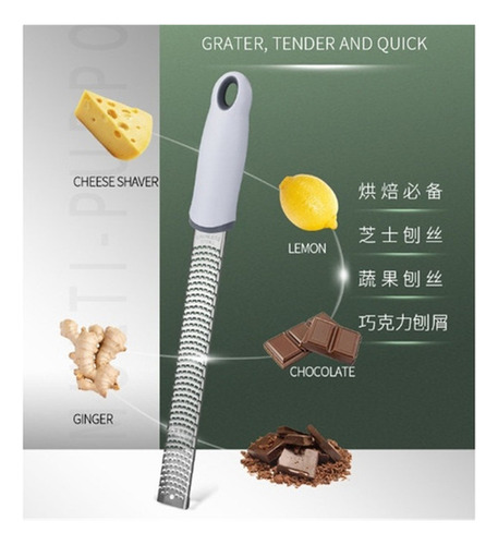 . 3 Rallador De Queso Cítrico Multifuncional De Acero