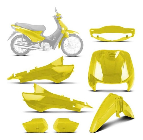 Kit Carenagem Completo Biz 100 Amarelo Solar 1998/99