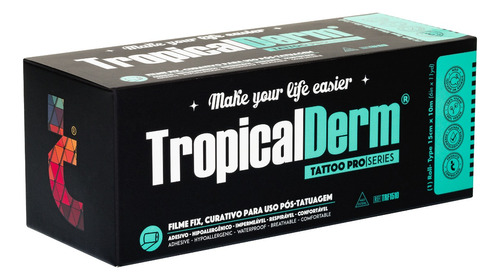 Tropical Derm Filme Para Tatuagem Rolo Com 10 Metros