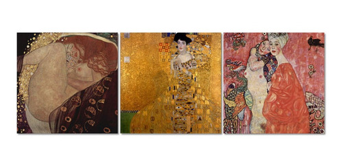 Set Cuadros Decorativos Gustav Klimt Lienzo Regalo 60x60