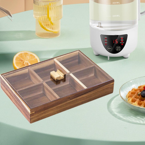 Bandeja Para Servir Dividida, Recipiente Para 6 Rejillas