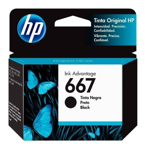 Cartucho Hp 667 Original Negro 1275 2375 2775 2779 4175 6475