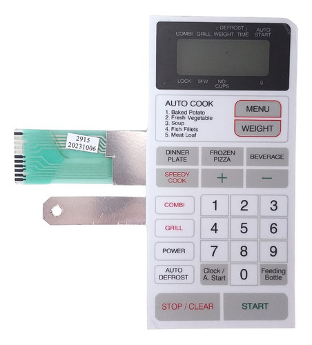 Teclado Panel Microondas P/ White Westinghouse M240n