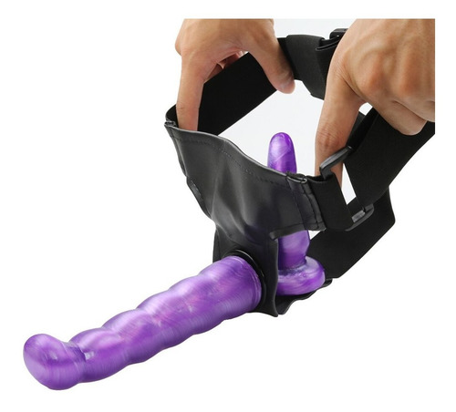 Arnes Sujetador Consolador Doble Penetracion Dildo