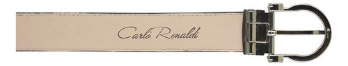 Cinturón Formal Carlo Ronaldi Hombre 09 Res Manta Negro Diseño De La Tela Lisa Talla 32
