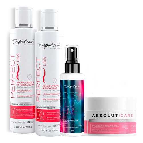 Progressiva Mascara Capilar Sem Formol Semi Definitiva Kit 4