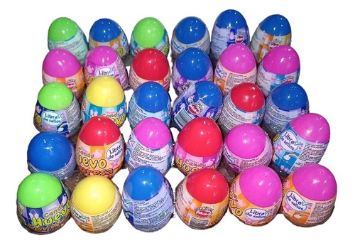 10 Huevos De Pascua Sorpresa Con Dulce Y Figura Multicolor 