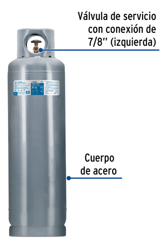 Cilindro Portátil Para Gas Lp, 30kg (66lb) Foset. 45891