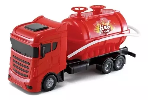 Caminhão de Bombeiros Fire Tank Orange Toys - Vermelho