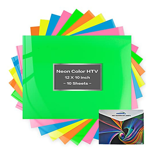 Vinilo De Transferencia De Calor Neon Htv, 5 Colores, P...