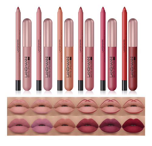 Combinación De Lápices Labiales 6+6 Unidades, 12 Unidades, C
