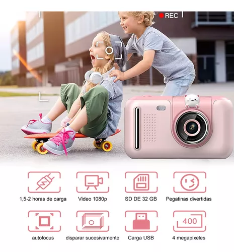 Cámara Fotos Infantil, 1080P HD Cámara para Niños con Pantalla 2.0  Pulgadas, 32GB, Tarjeta SD Maquina Fotografia Infantil, Regalos 2 3 4 5 6 7  años para Niños Niñas Cumpleaños : : Electrónica