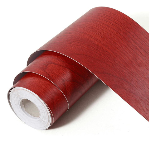 Borde De Papel Tapiz Diseño De Grano De Madera Roja De...