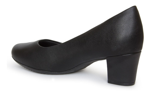 Imagem 3 de 6 de Sapato Scarpin Piccadilly Salto Medio 110120-78 - Preto