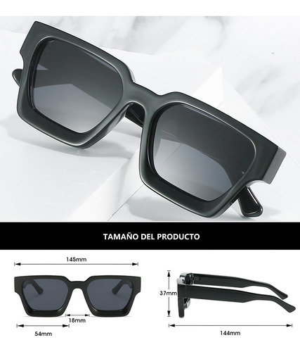 Lentes De Sol Cuadradas For Mujer Hombres Gafas De Sol