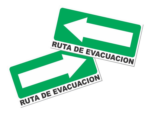 Ruta De Evacuacion En Pvc Espumado De 3mm Y Vinil De Corte 