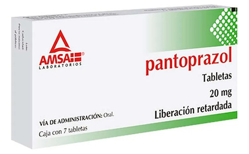 Pantoprazol 20mg C/7 Tabletas Liberación Retardada / Amsa 