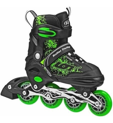 Patines En Línea Ajustables Ion 7.2 Niños Negro/verde