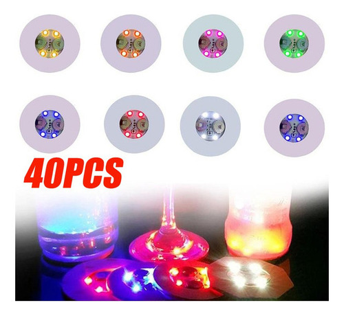 Posavasos Led Paquete De 40 Posavasos Iluminados Con Luces