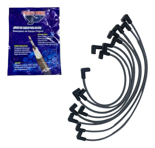 Cable De Bujia Chevrolet 305 350 Tbi Tapa Rayada Curvo Curvo