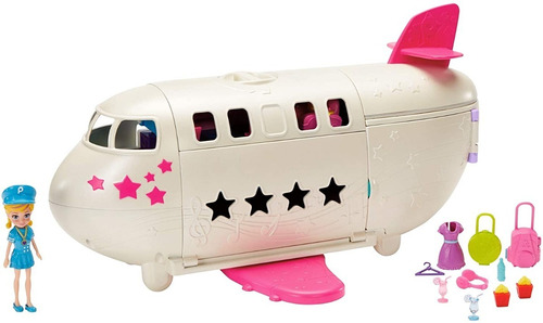 Polly Pocket Mega Jet De Viaje, Vuelo Fabuloso Jet Polly 