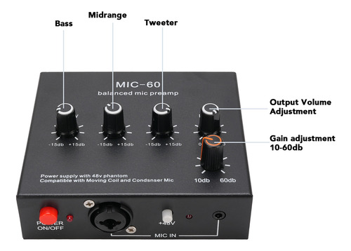 Preamplificador De Micrófono, Amplificador De Ganancia De Mi
