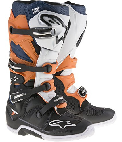 Botas Alpinestars Tech 7 (negro/naranja/blanco, 5)