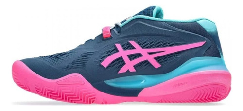 Zapatillas Asics Gel Resolution X Padel Azul Mako Rosa