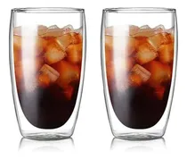 Comprar Set De 2 Tazas De Vidrio Doble Pared 15oz - Regalo Ideal