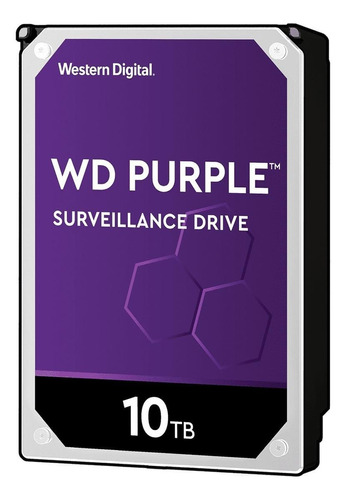 Imagem 1 de 2 de Disco rígido interno Western Digital WD Purple WD101PURZ 10TB roxo