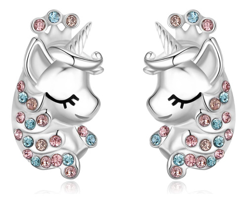 Pendientes De Unicorn Para Niñas, Pendientes De Tuerca De