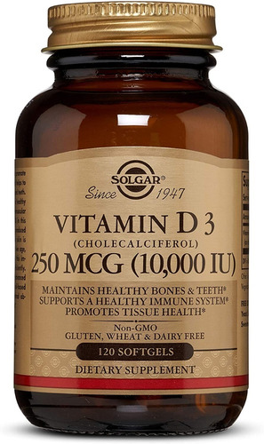 Solgar Vitamina D3 10.000 Iu - Unidad a $110000