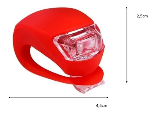 Kit Luz De Bici Led X 2 Silicona Delantera Y Trasera