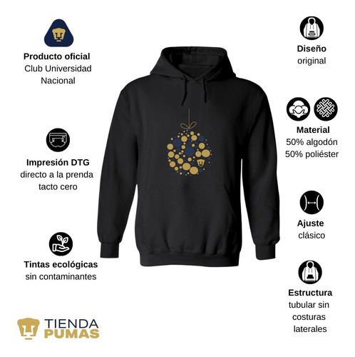 Sudadera Pumas Unam Deportiva Hombre Esfera Navidad
